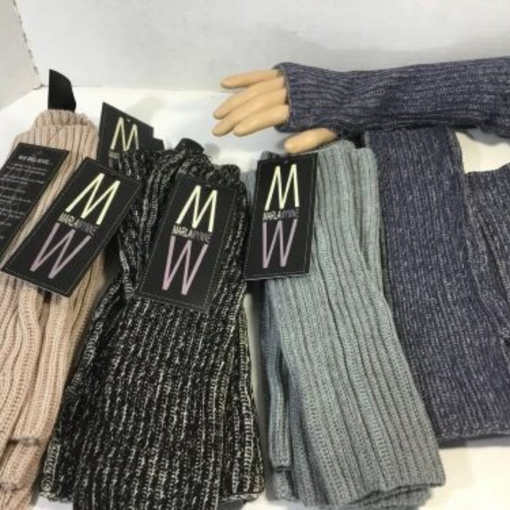 MarlaWynne Fingerless Gloves Long Knitted for Wrist, Arm, Hand. NWT Choice Color